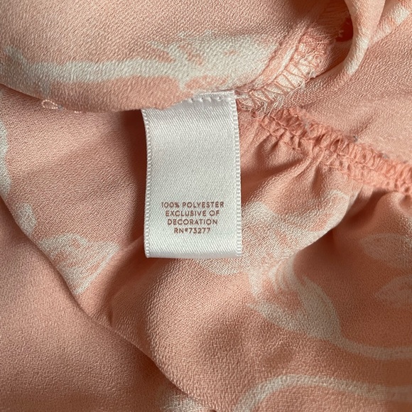 Lauren Conrad floral puff sleeve wrap smocked midi dress - Picture 6 of 6